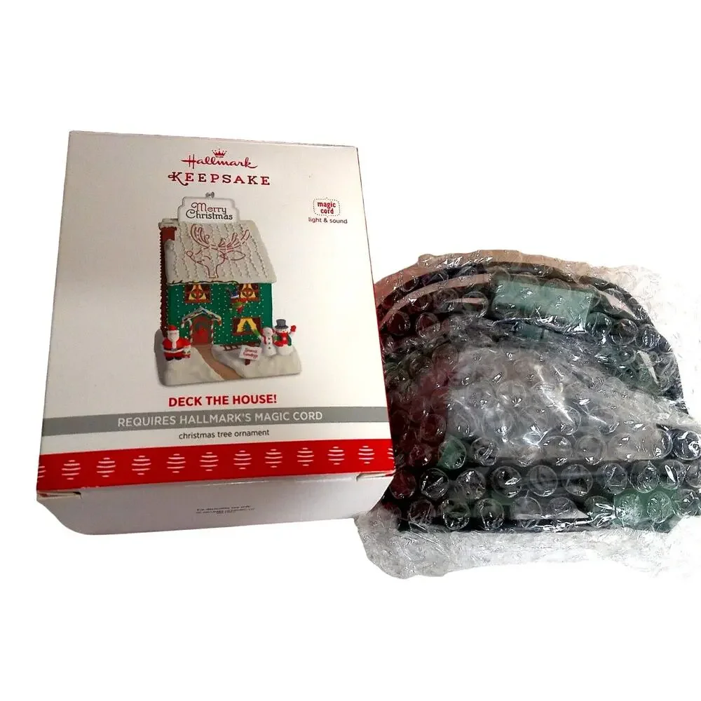 Hallmark Keepsake 2017 Deck the House Colorway Ornament Box Cord